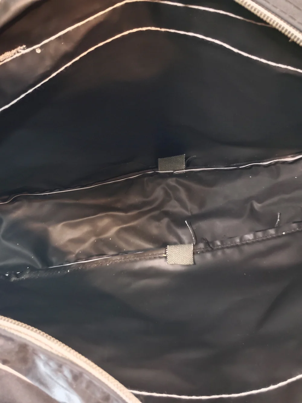 Black Laptop Bag with Light Gray Handles